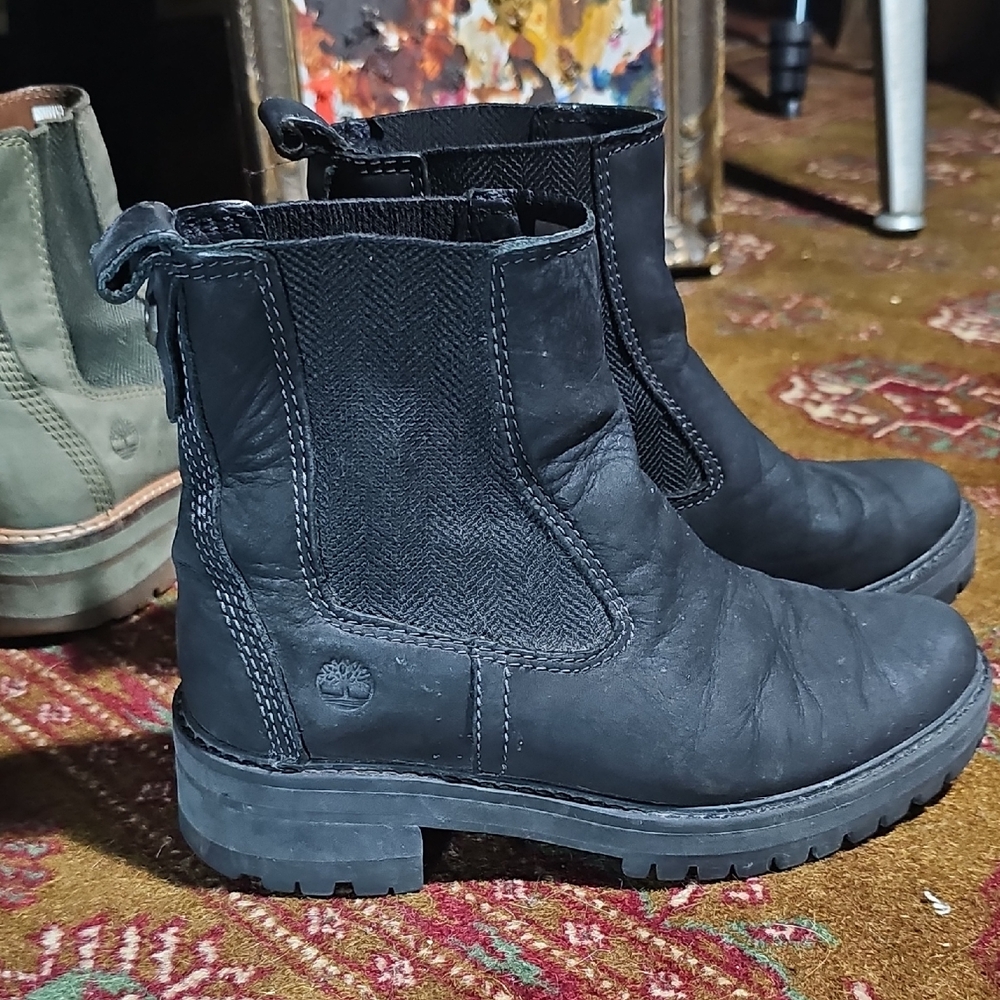Timberland Black Leather Chelsea Boots